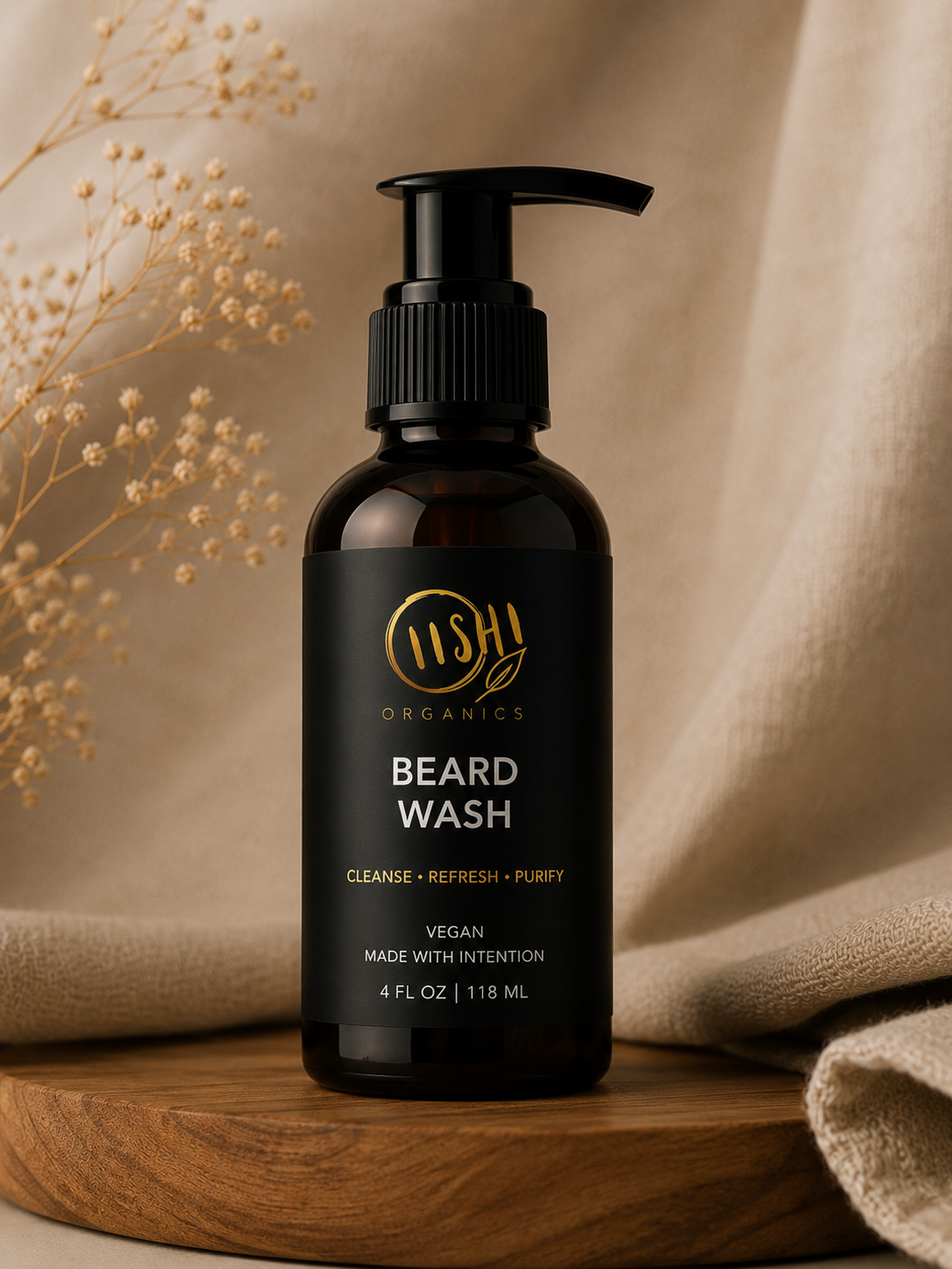 IKEMEN™ Beard & Stache Wash | Botanical Grooming Cleanser | OiishiOrganics