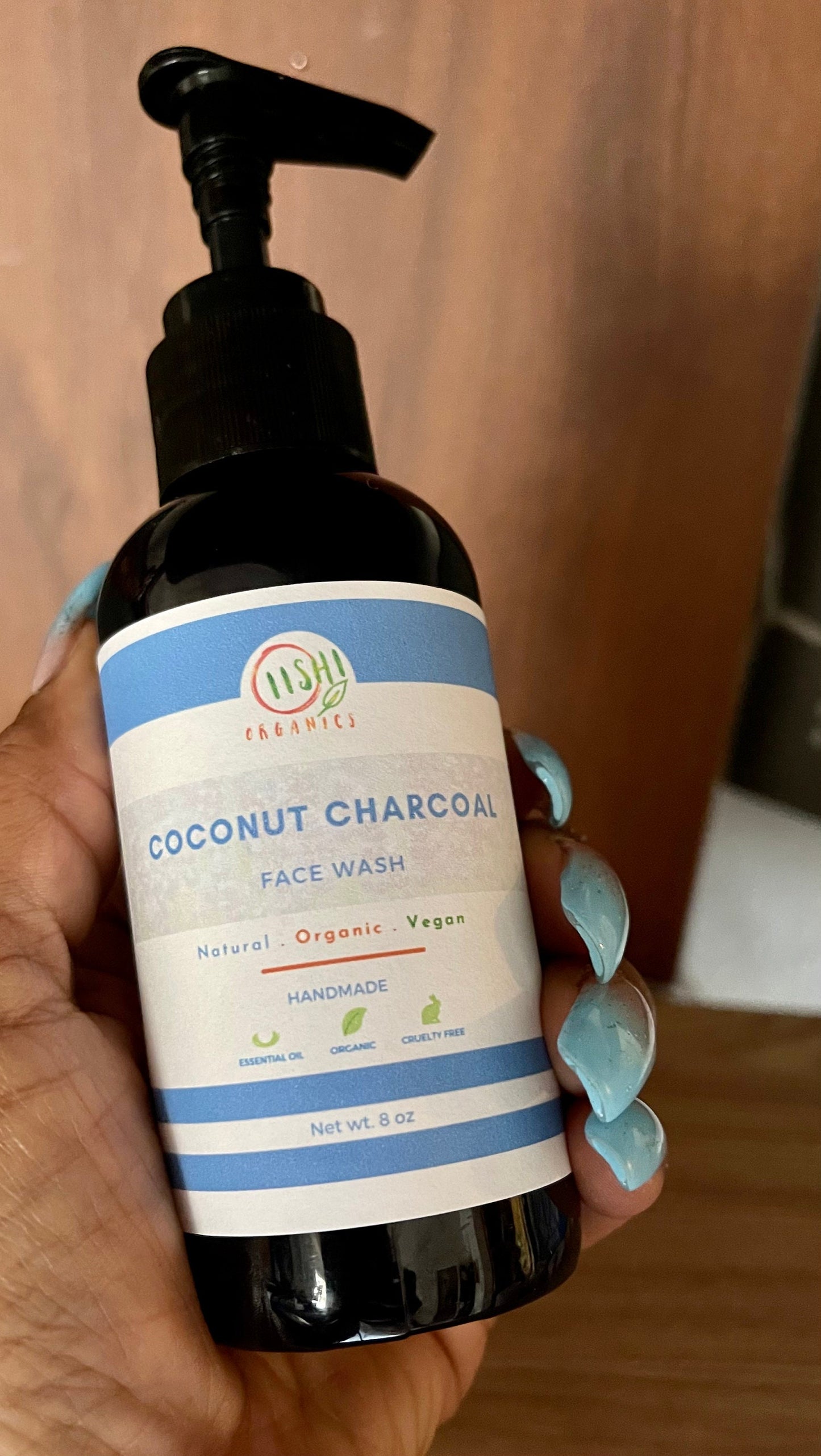 Activated Coconut Charcoal Face Cleanser, Vegan Face Cleanser, Face Wash, Natural Face Wash