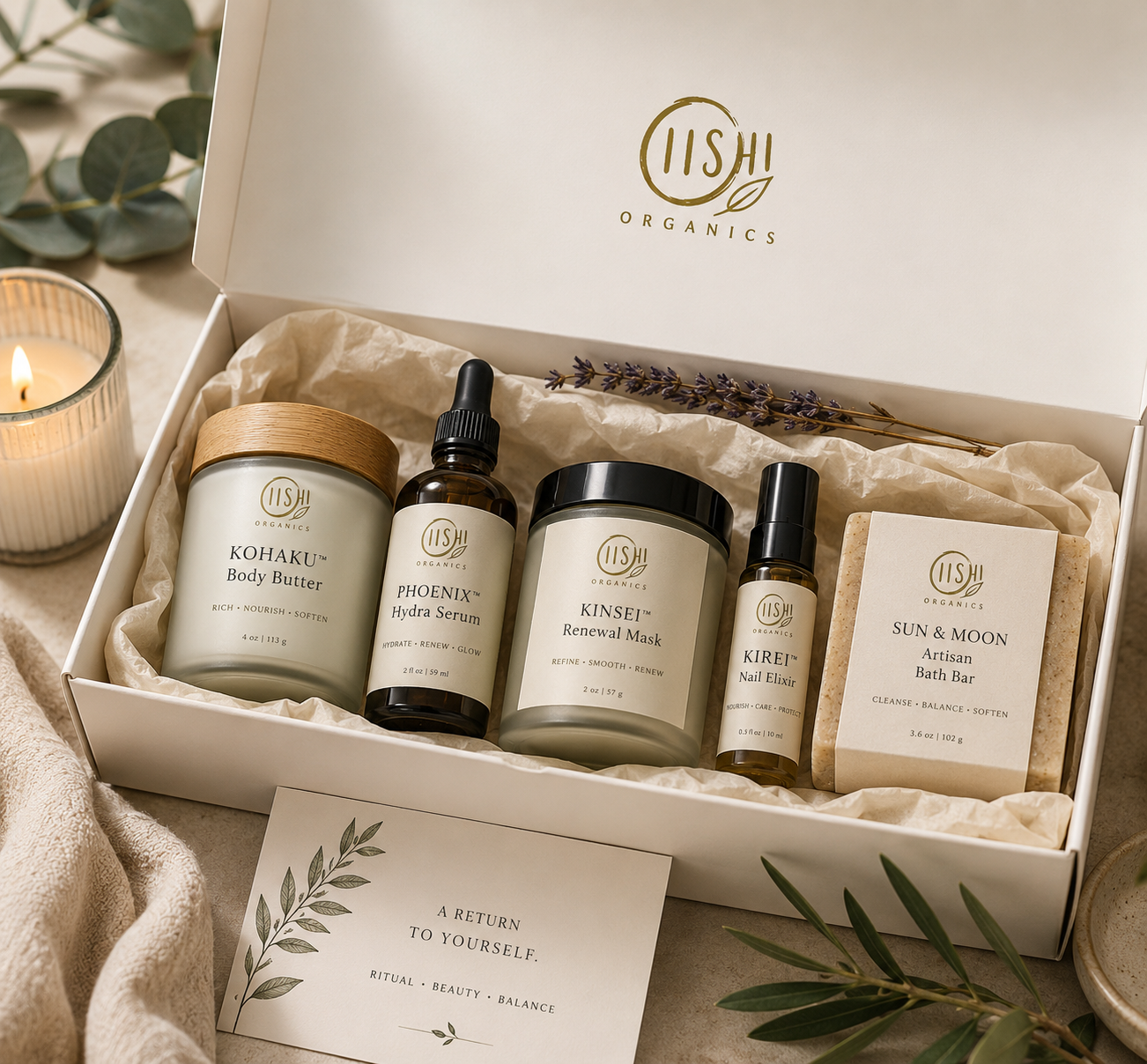 OiishiOrganics Signature Ritual Box | Botanical Gift Set | OiishiOrganics