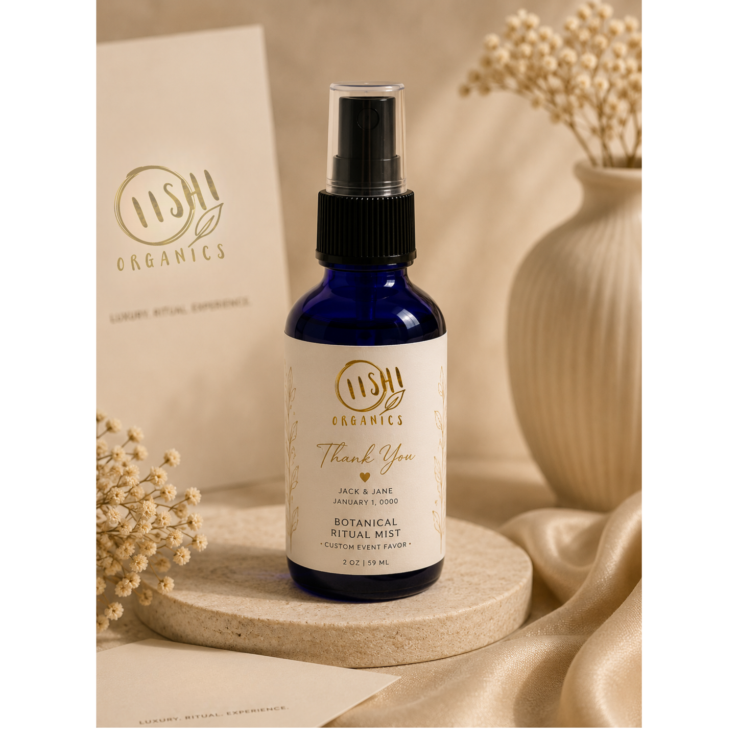 Personalized Botanical Ritual Mist | Custom Event Favors | OiishiOrganics