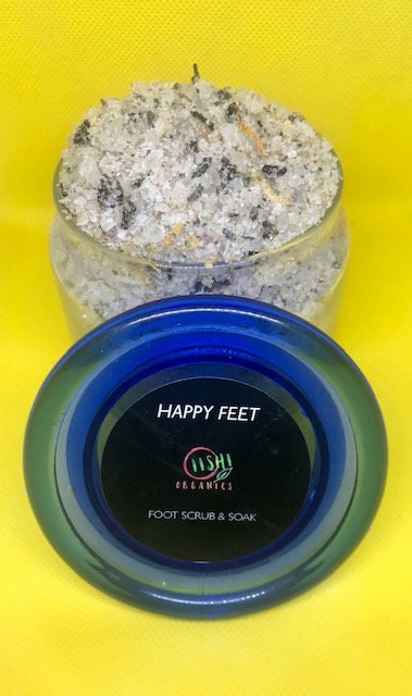Happy Feet Vegan Foot Scrub and Soak, Vegan Foot Scrub, Vegan Foot Care, Sensitive Feet